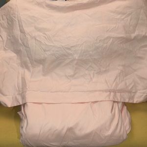 Pale pink twin duvet cover and sham